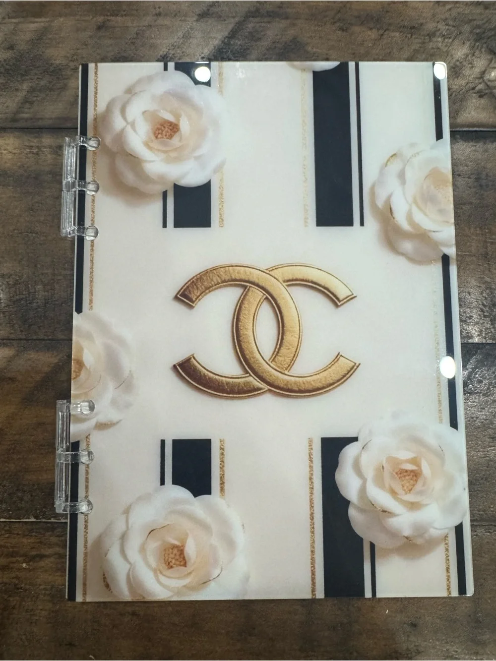 Luxury Inspired size A5 Acrylic 6Ring Binder with paper